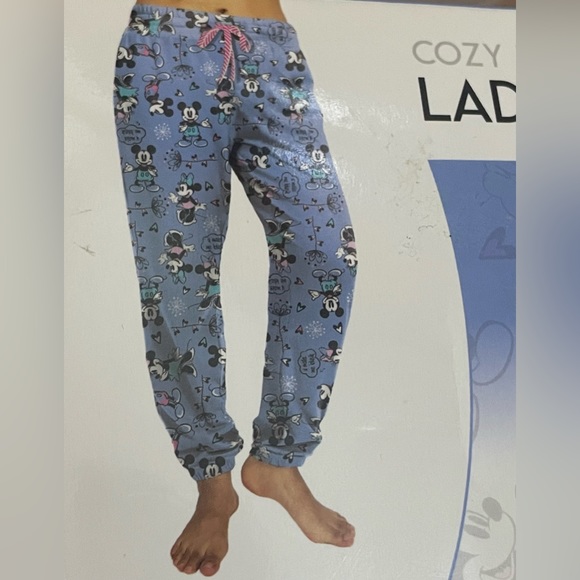 NWT NEW Disney Mickey Minnie Mouse ladies pajamas pants size Large 12 13 14 - Picture 3 of 13